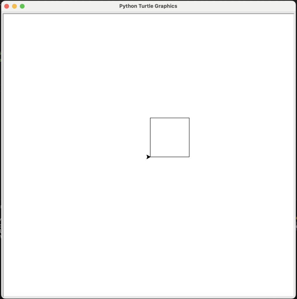 Drawing a square using Python Turtle